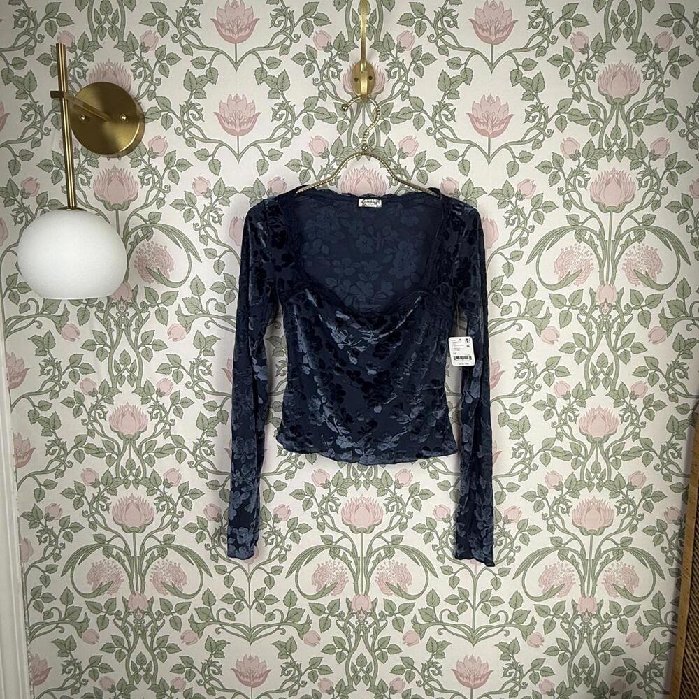 Free People Intimately Velvet Indigo Loved You First Crop Top - Size - XS - Picture 5 of 11